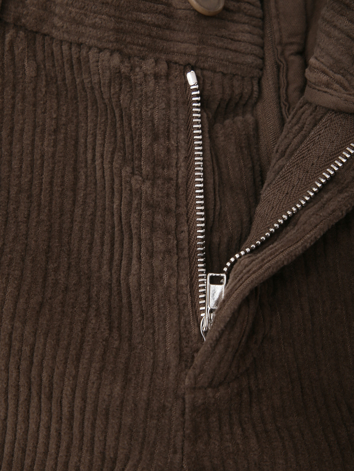 Вельветовые брюки с карманами Aspesi  –  Деталь  – Цвет:  Коричневый