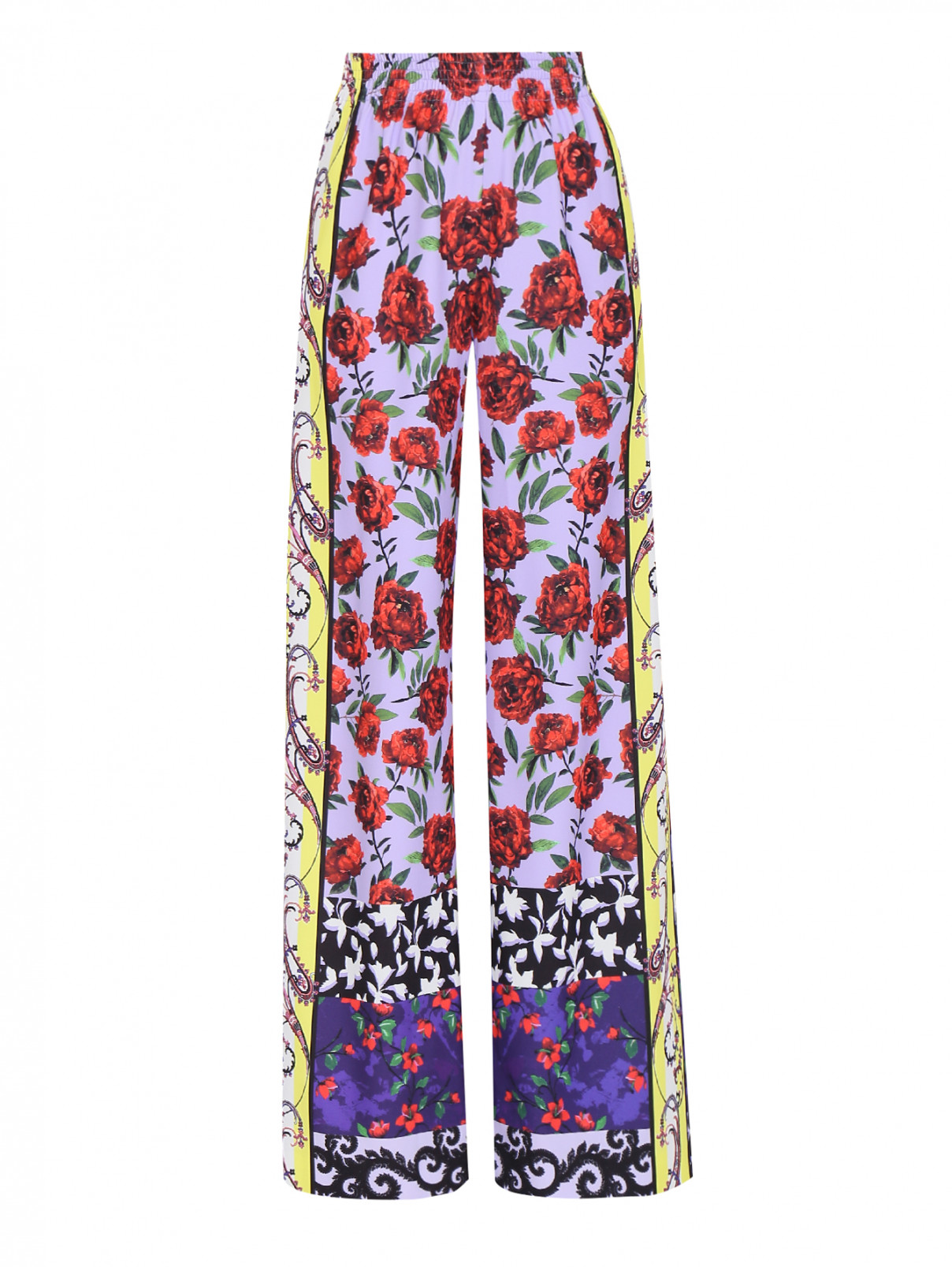 брюки на резинке с цветочным узором Alice+Olivia  –  Общий вид  – Цвет:  Мультиколор