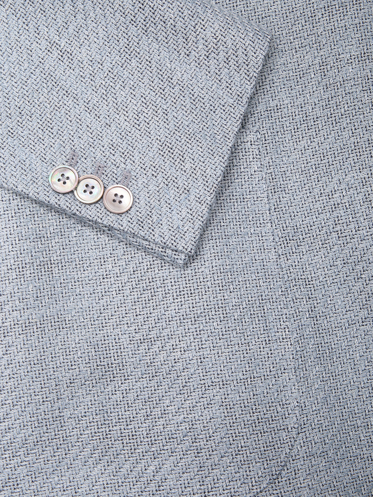 Пиджак из шелка и льна с карманами Tombolini  –  Деталь2  – Цвет:  Синий