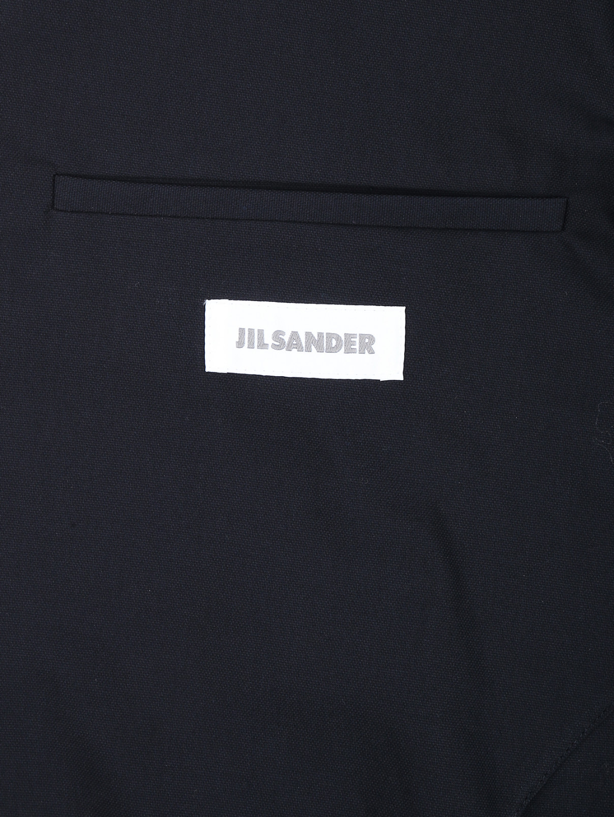 Пиджак однобортный из хлопка Jil Sander  –  Деталь2  – Цвет:  Синий