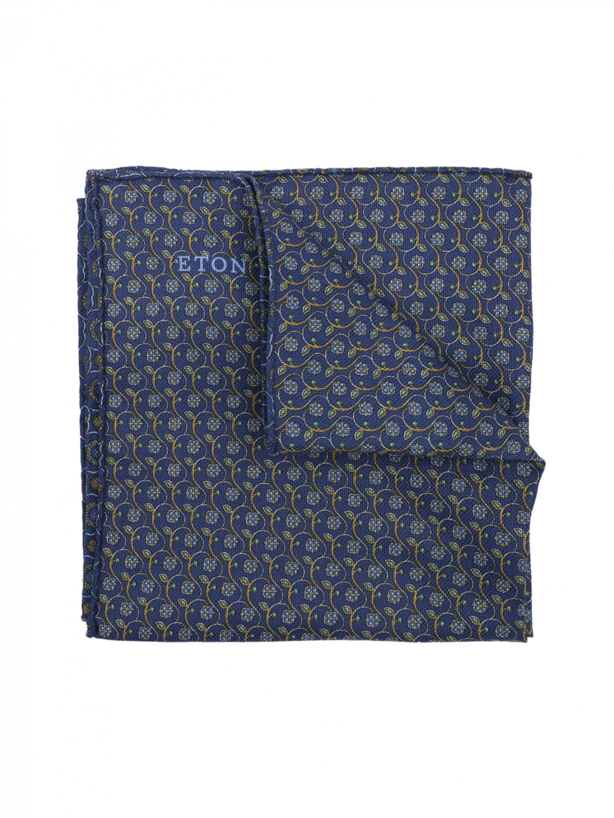 Карманный платок из хлопка Eton  –  Общий вид  – Цвет:  Синий