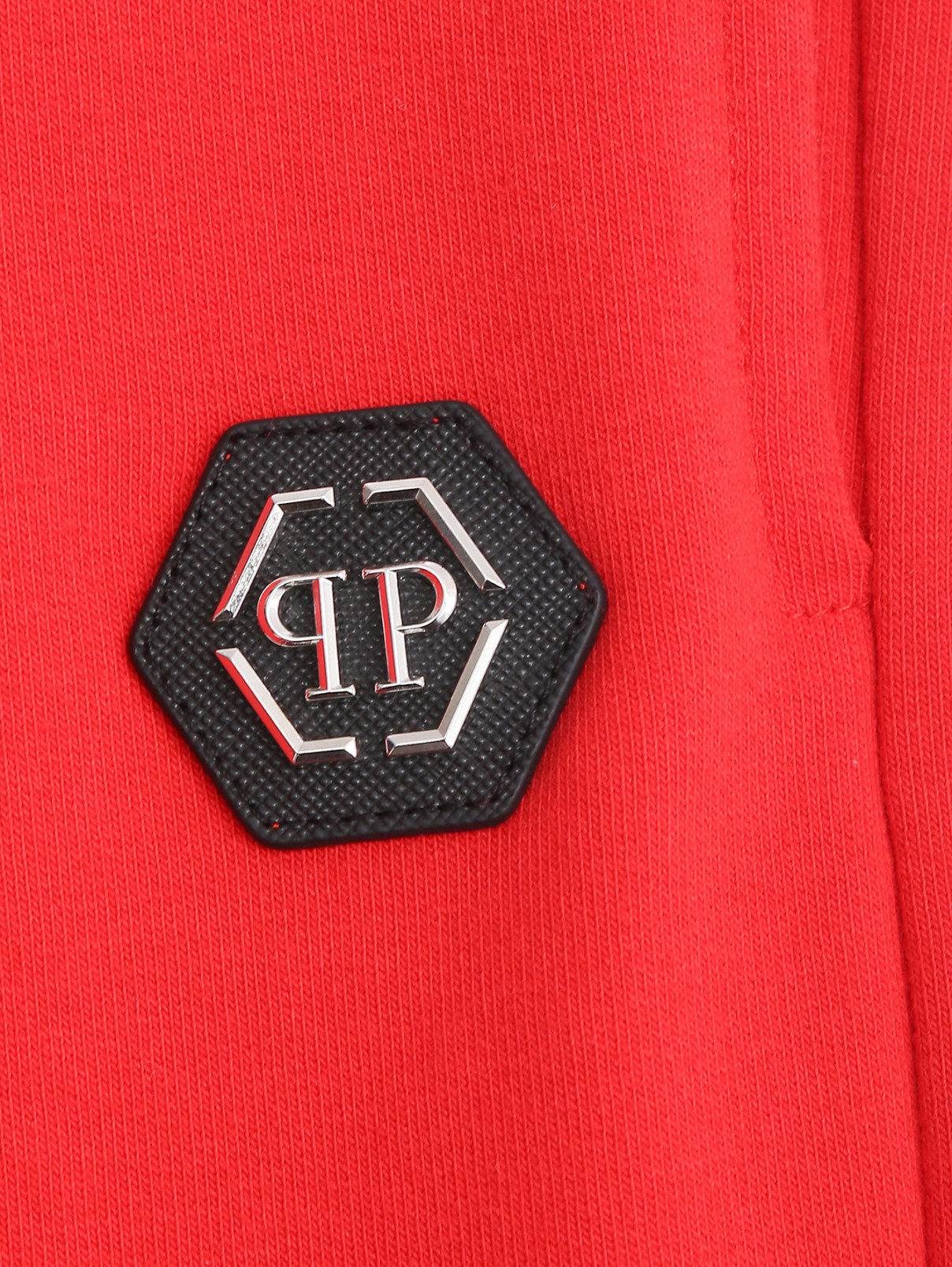 Трикотажные брюки с карманами Philipp Plein  –  Деталь1  – Цвет:  Красный