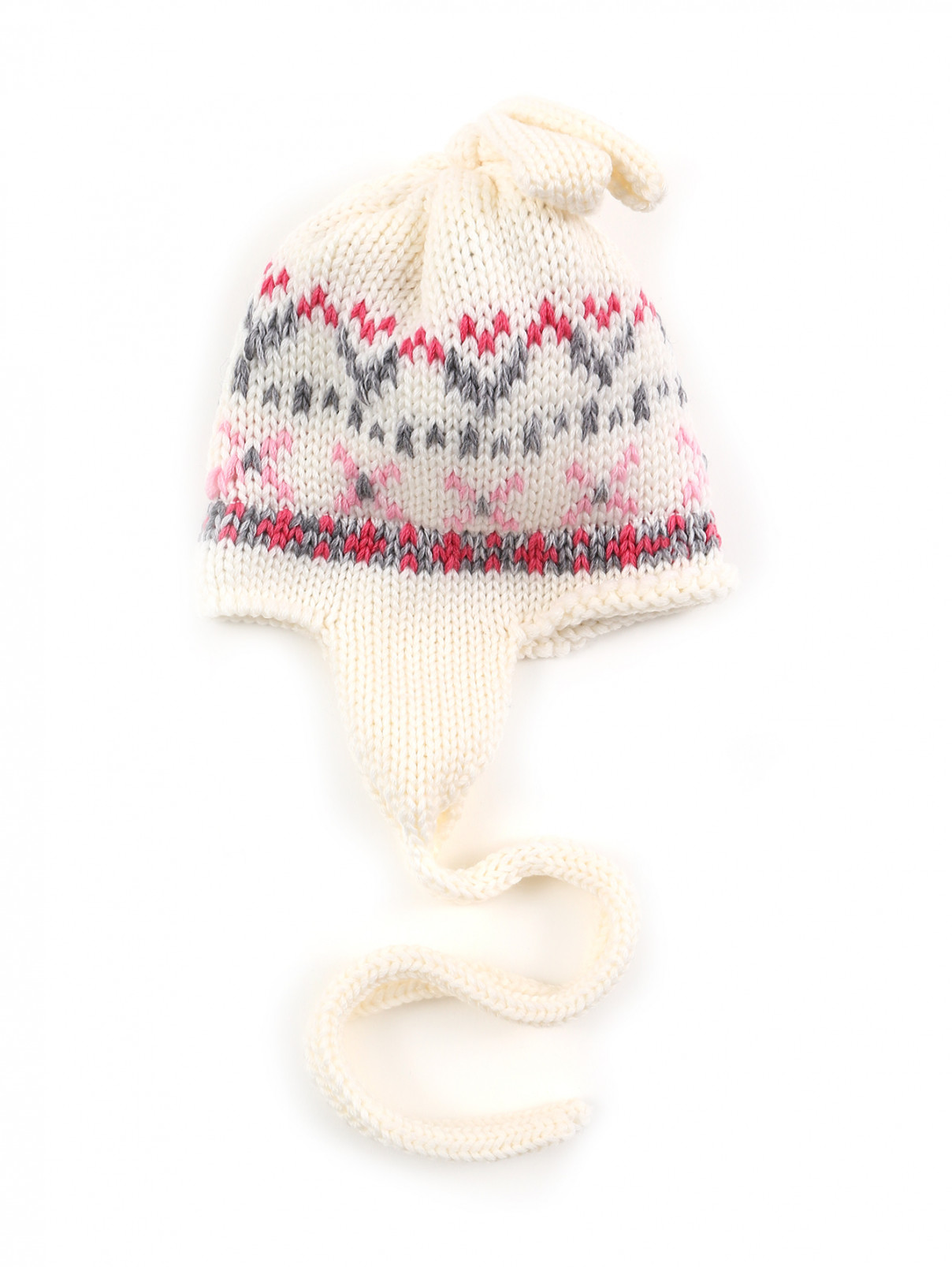 Трикотажная шапочка на завязках Catya  –  Общий вид  – Цвет:  Мультиколор