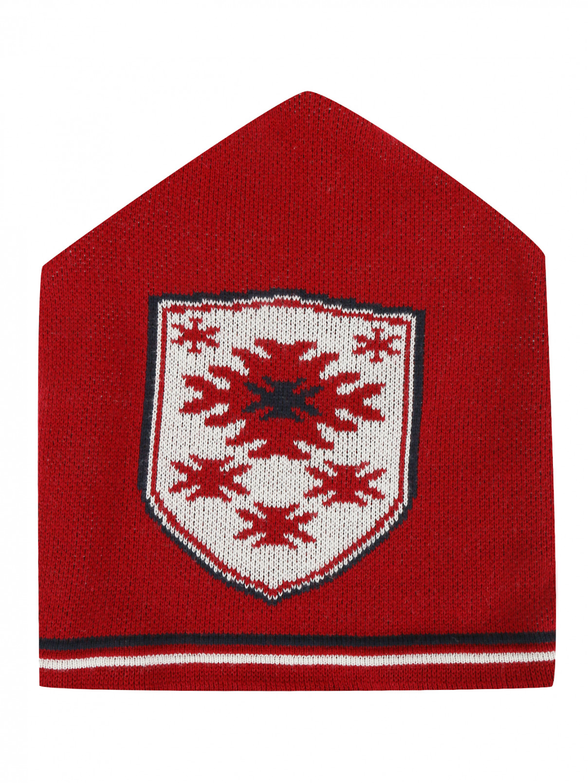 Трикотажная шапка с орнаментом BOSCO  –  Общий вид  – Цвет:  Красный