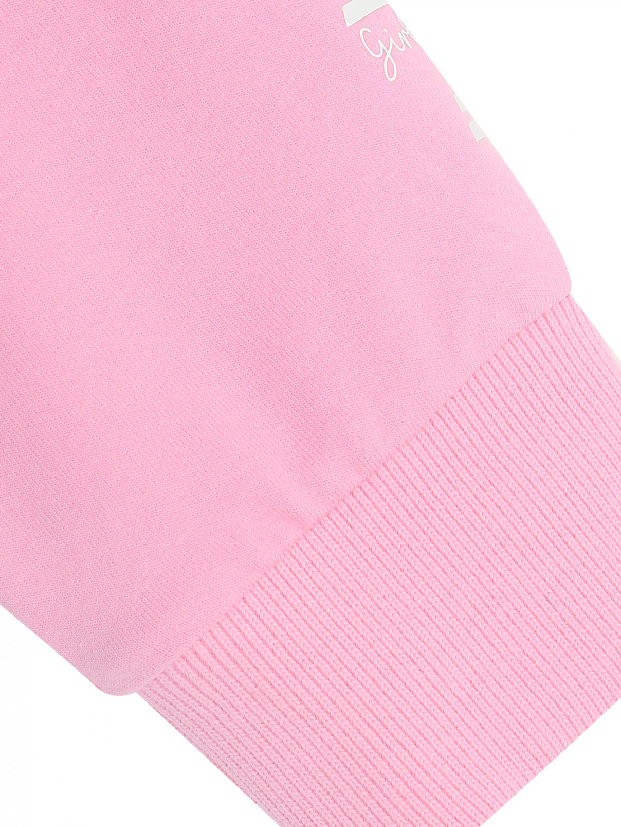 Трикотажная толстовка с длинным рукавом EA 7  –  Деталь1  – Цвет:  Розовый