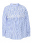 Блуза из хлопка свободного кроя с узором "полоска" Ermanno Scervino Junior  –  Общий вид