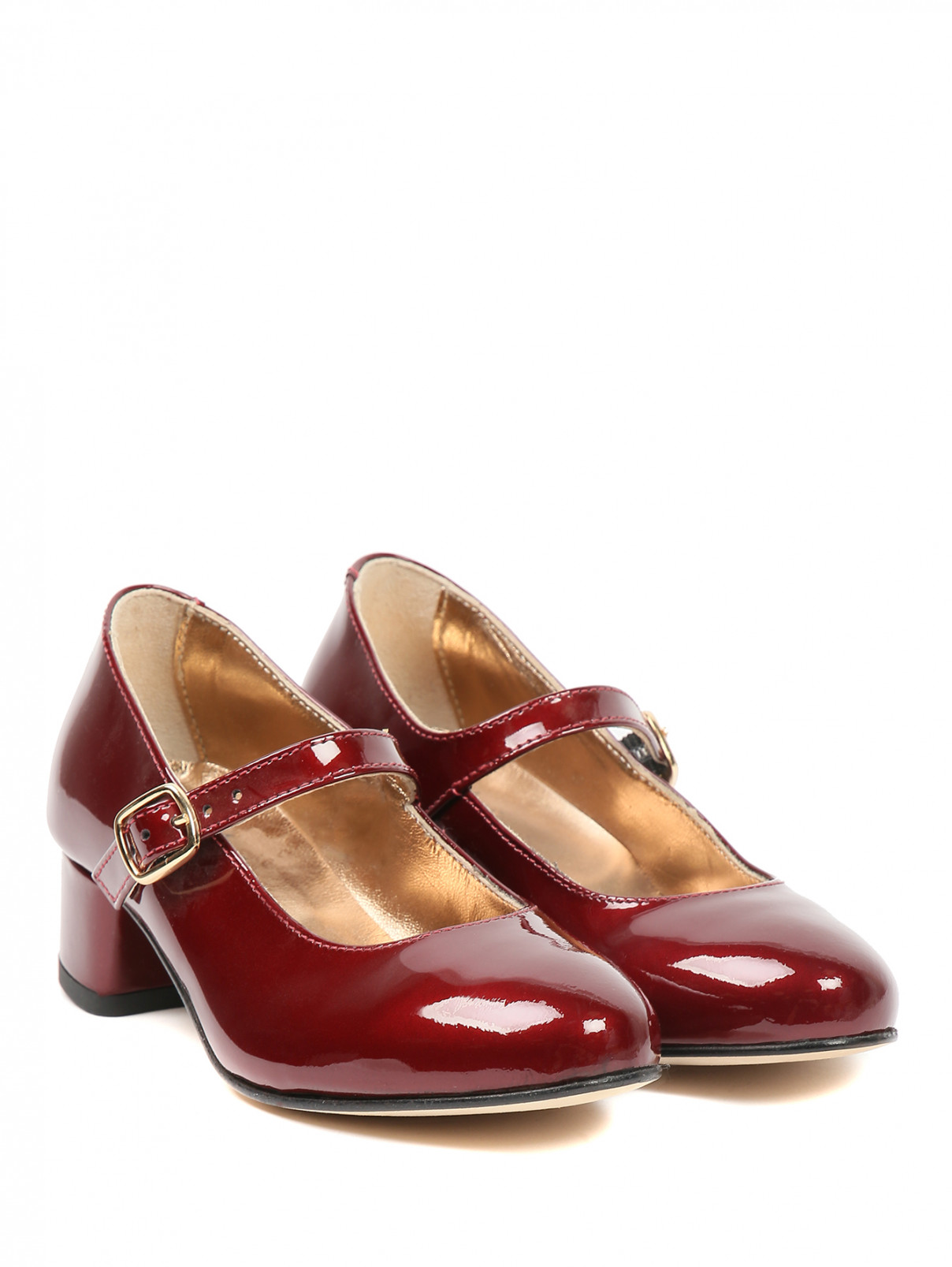 Туфли из лакированной кожи Gallucci  –  Общий вид  – Цвет:  Красный