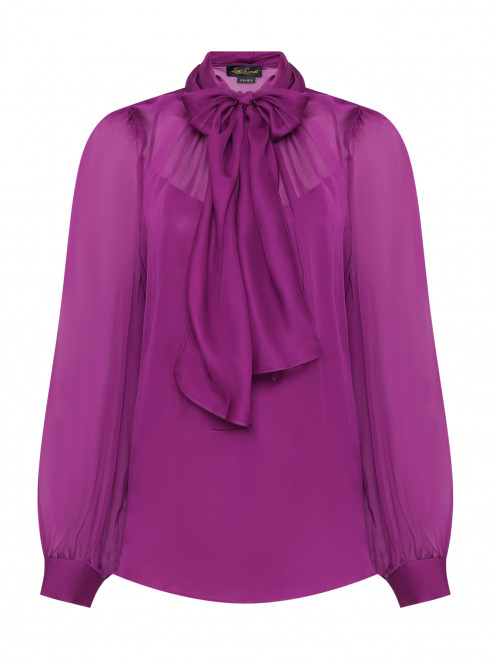 Полупрозрачная блуза с бантом Luisa Spagnoli - Общий вид
