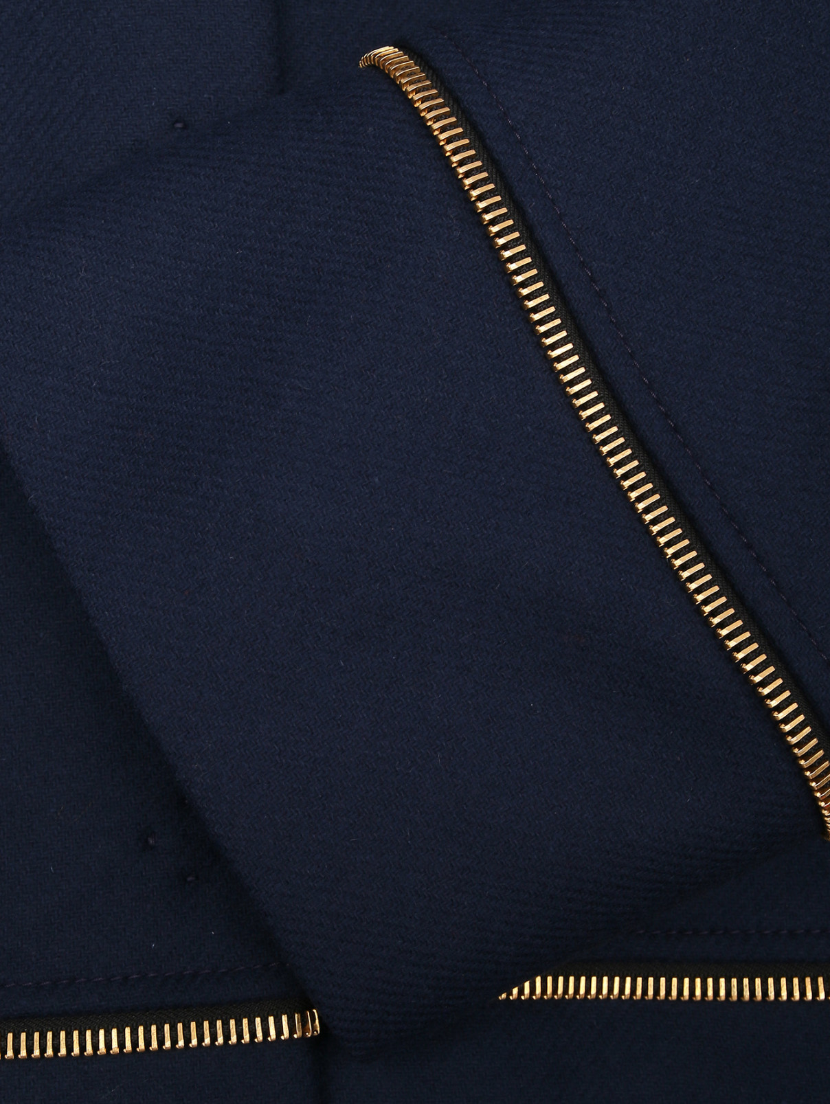 Пальто из смесовой шерсти с декором и рукавами 3/4 Cavalli class  –  Деталь1  – Цвет:  Синий