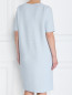 Трикотажное платье-мини с коротким рукавом Marina Rinaldi  –  МодельВерхНиз1