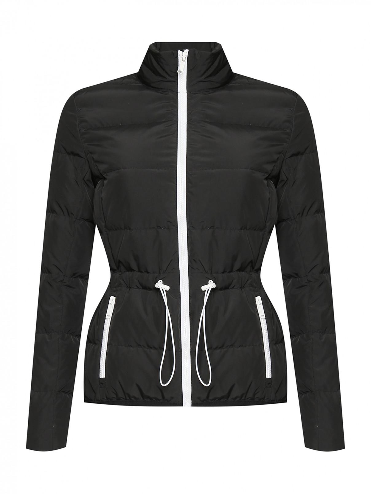 Стёганая куртка с контрастной отделкой Michael by MK  –  Общий вид  – Цвет:  Черный