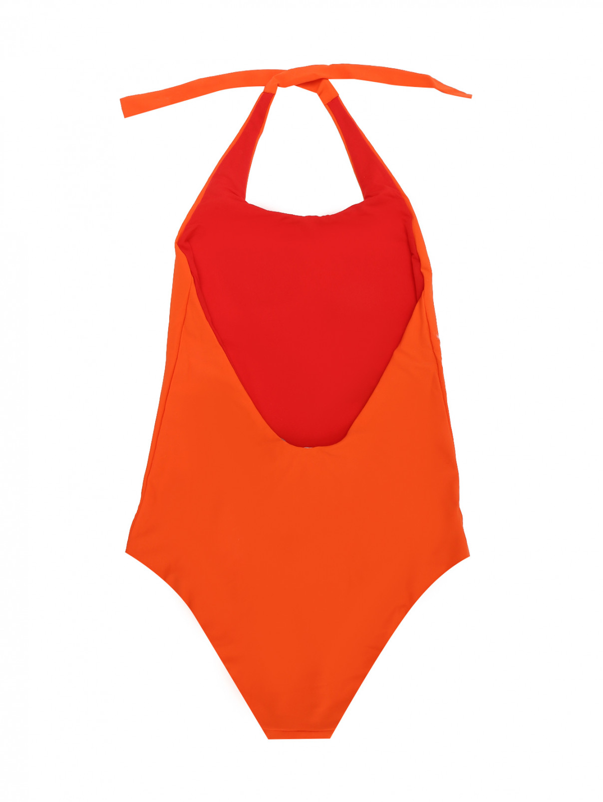 Купальник слитный с аппликацией Il Gufo  –  Обтравка1  – Цвет:  Оранжевый