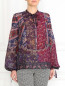 Блуза из хлопка и шелка с цветочным узором Etro  –  Модель Верх-Низ