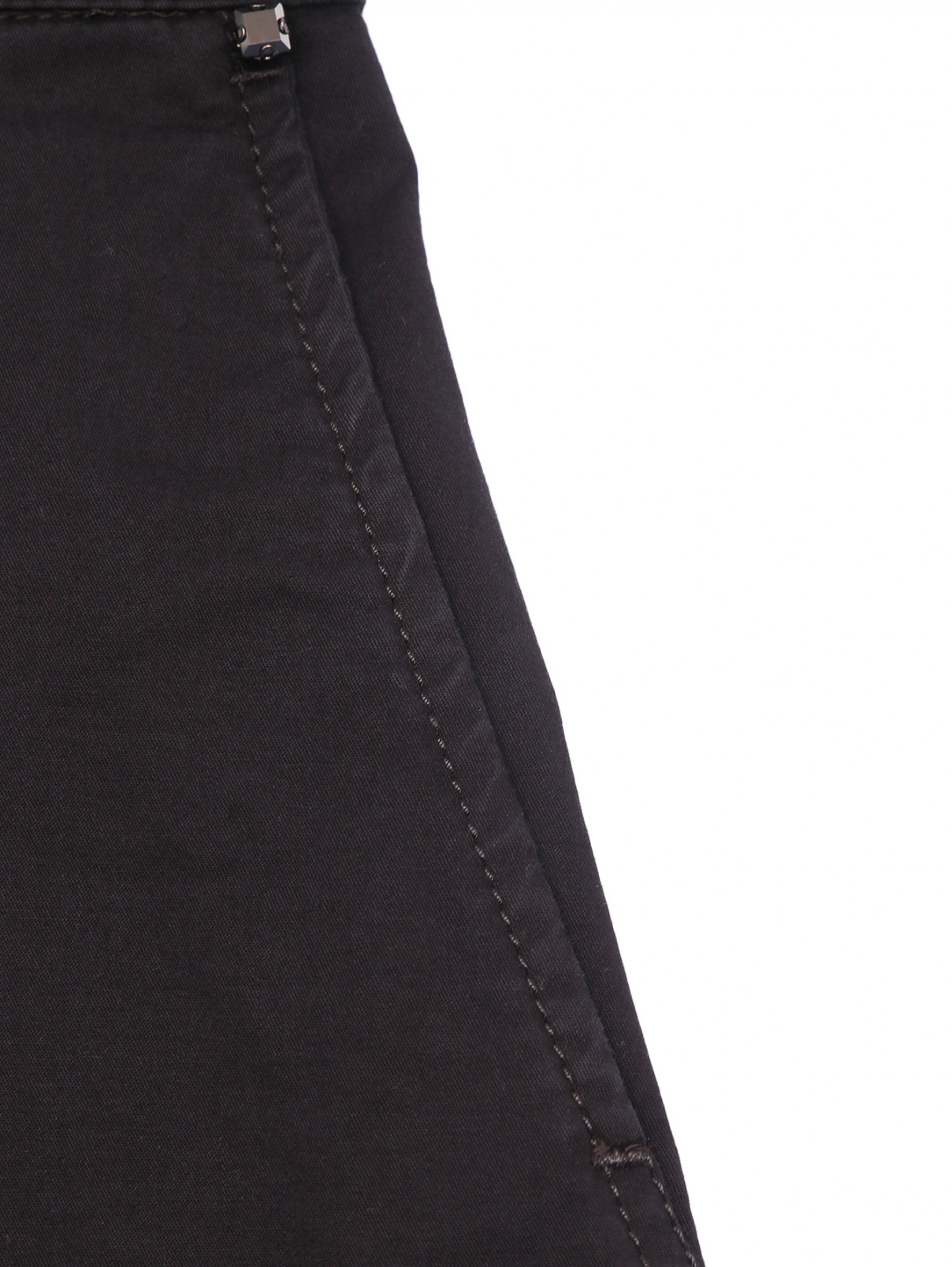 Шорты из хлопка с карманами Marina Rinaldi  –  Деталь  – Цвет:  Черный