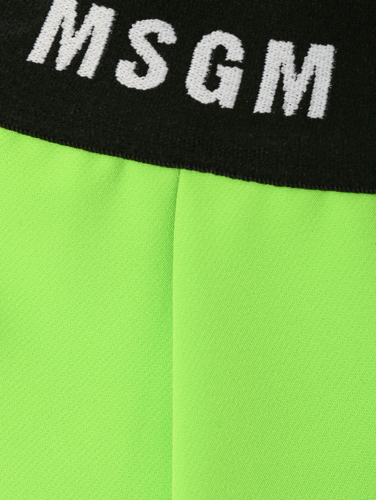 Шорты с карманами на резинке MSGM  –  Деталь1  – Цвет:  Зеленый