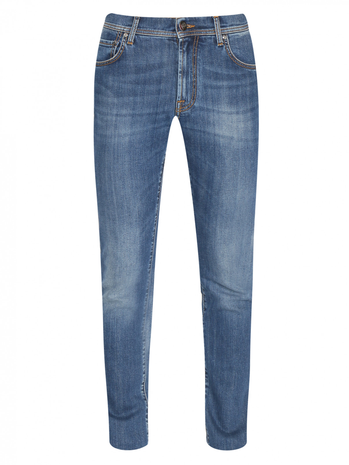 Зауженные джинсы из хлопка Corneliani  –  Общий вид