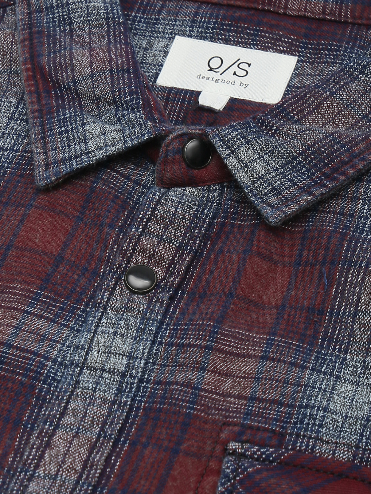 Рубашка из хлопка с накладными карманами Q/S Designe by  –  Деталь  – Цвет:  Узор