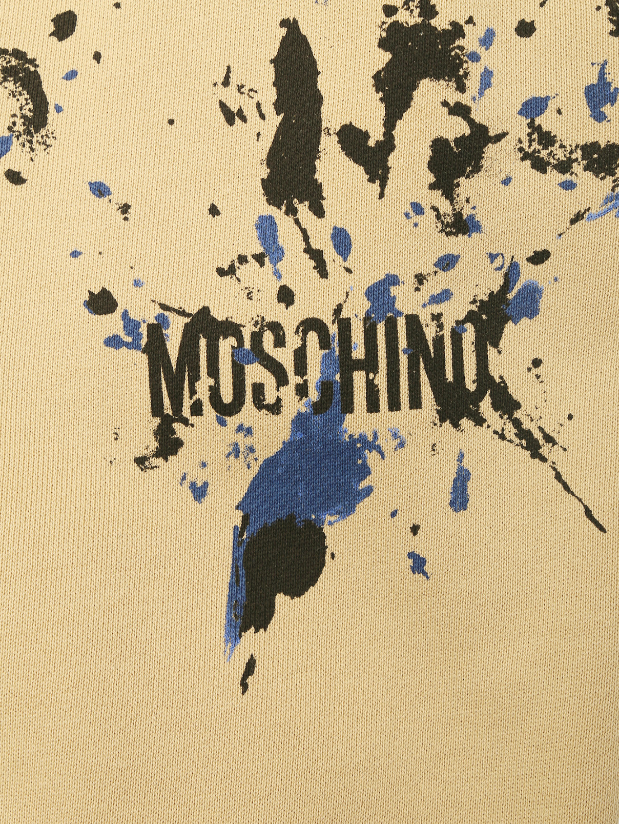 Трикотажные брюки с принтом Moschino  –  Деталь  – Цвет:  Бежевый