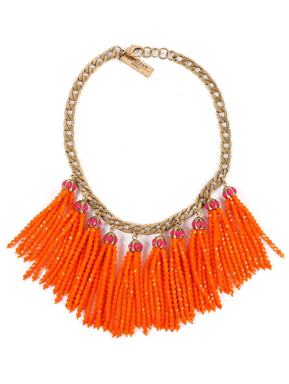 Ожерелье из стекла и металла Weekend Max Mara  –  Общий вид  – Цвет:  Оранжевый