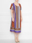 Платье из хлопка с узором полоска Marina Rinaldi  –  МодельВерхНиз