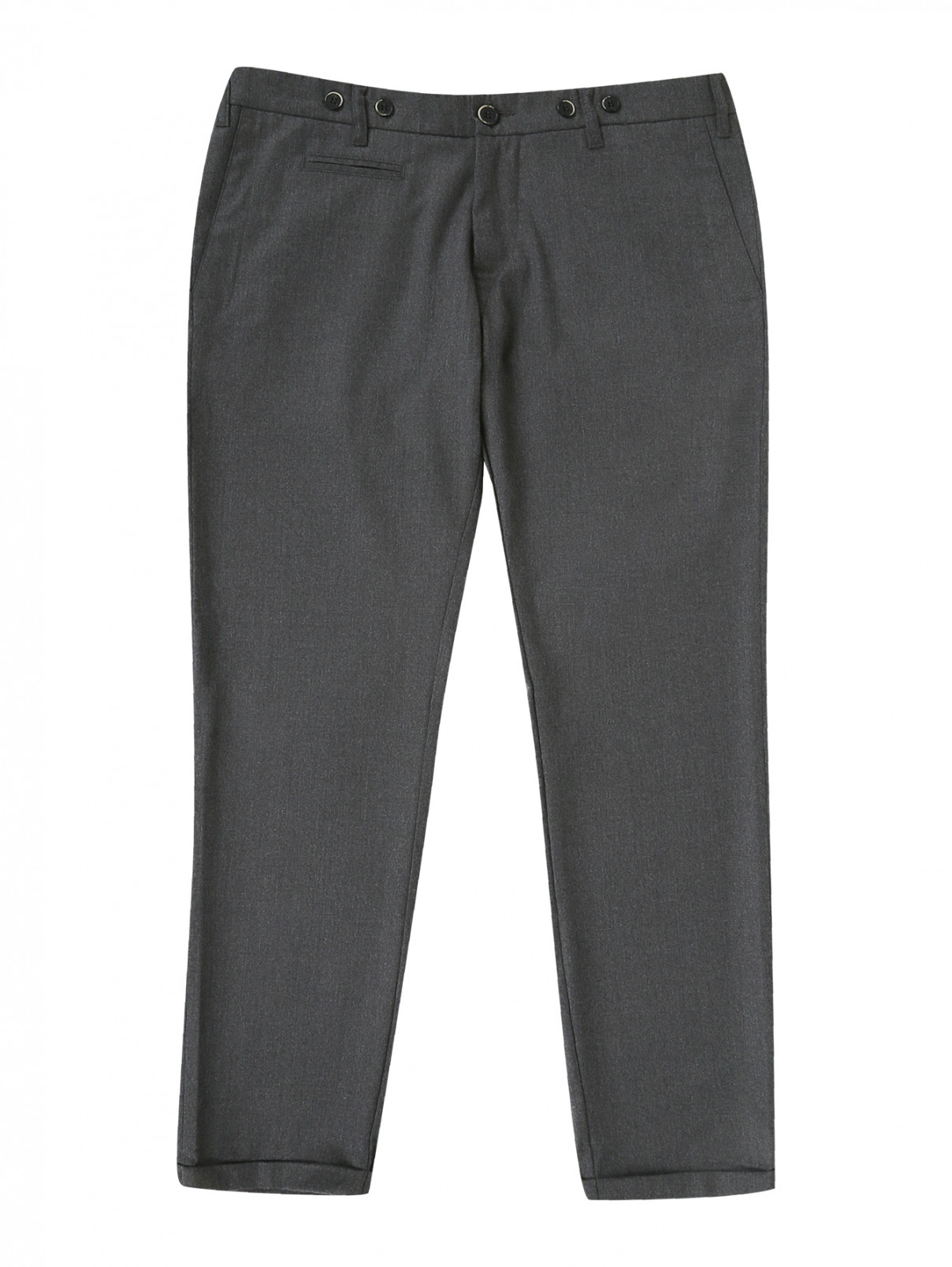 Укороченные брюки из смешанной шерсти Barena  –  Общий вид  – Цвет:  Серый