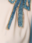 Платье-миди асимметричного кроя декорированное пайетками и кружевом Elisabetta Franchi  –  Деталь