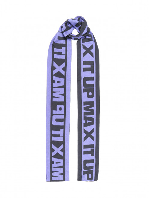 Трикотажный шарф с узором - Общий вид