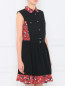 Платье из хлопка с контрастными вставками Love Moschino  –  Модель Верх-Низ