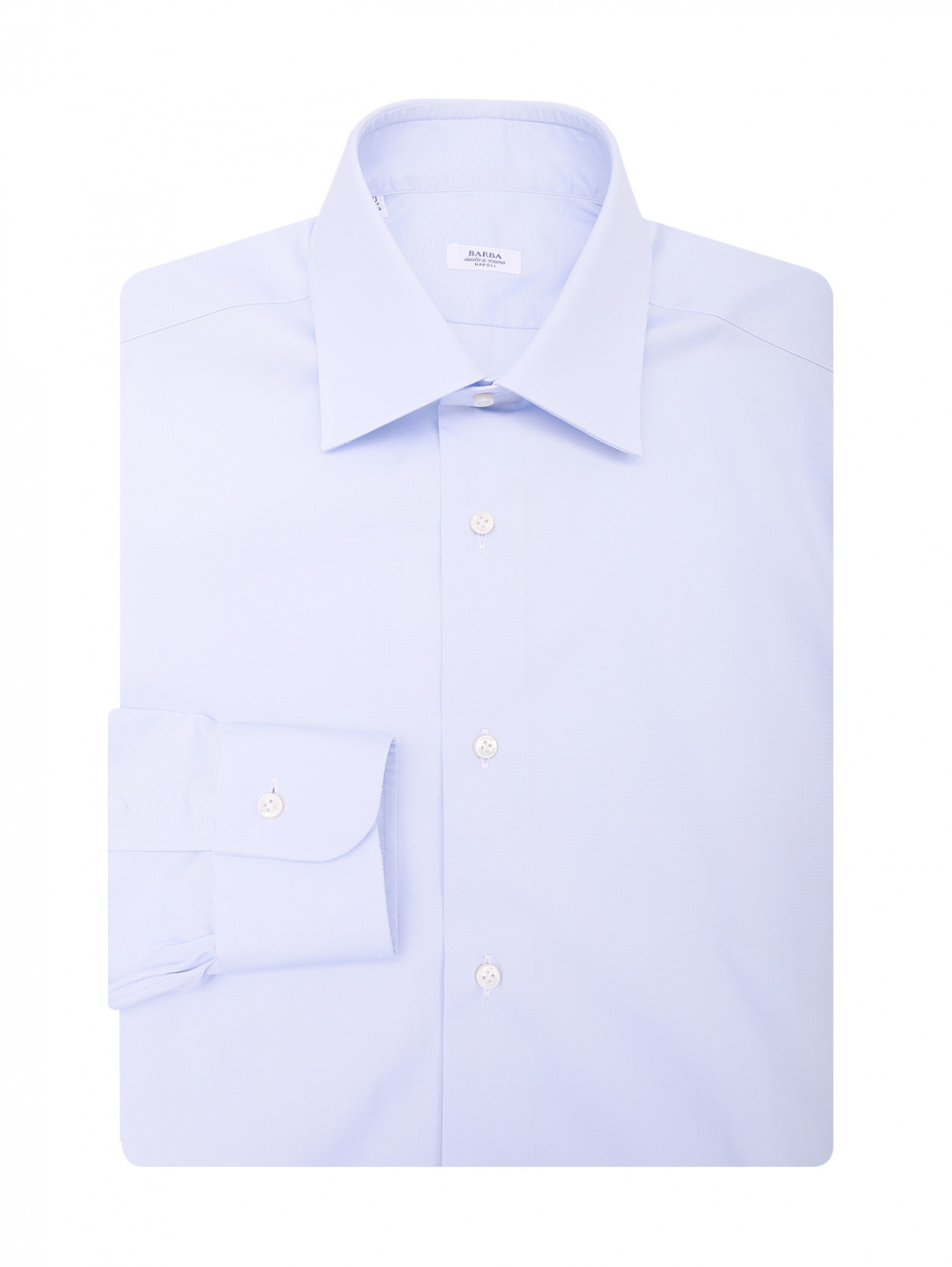 Классическая рубашка из хлопка Barba Napoli  –  Общий вид  – Цвет:  Синий