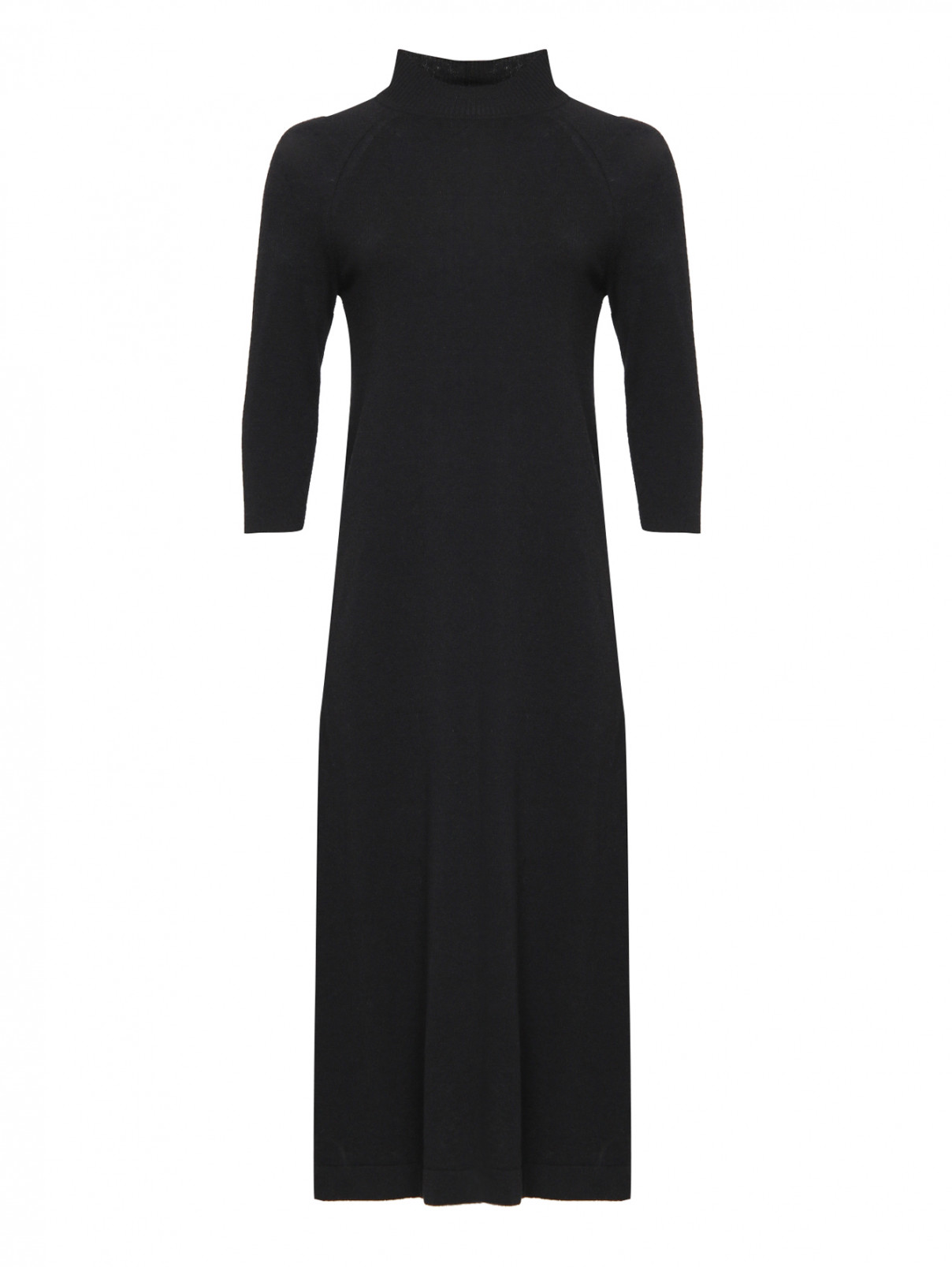 Платье трикотажное из смешанной шерсти Max&Co  –  Общий вид  – Цвет:  Черный
