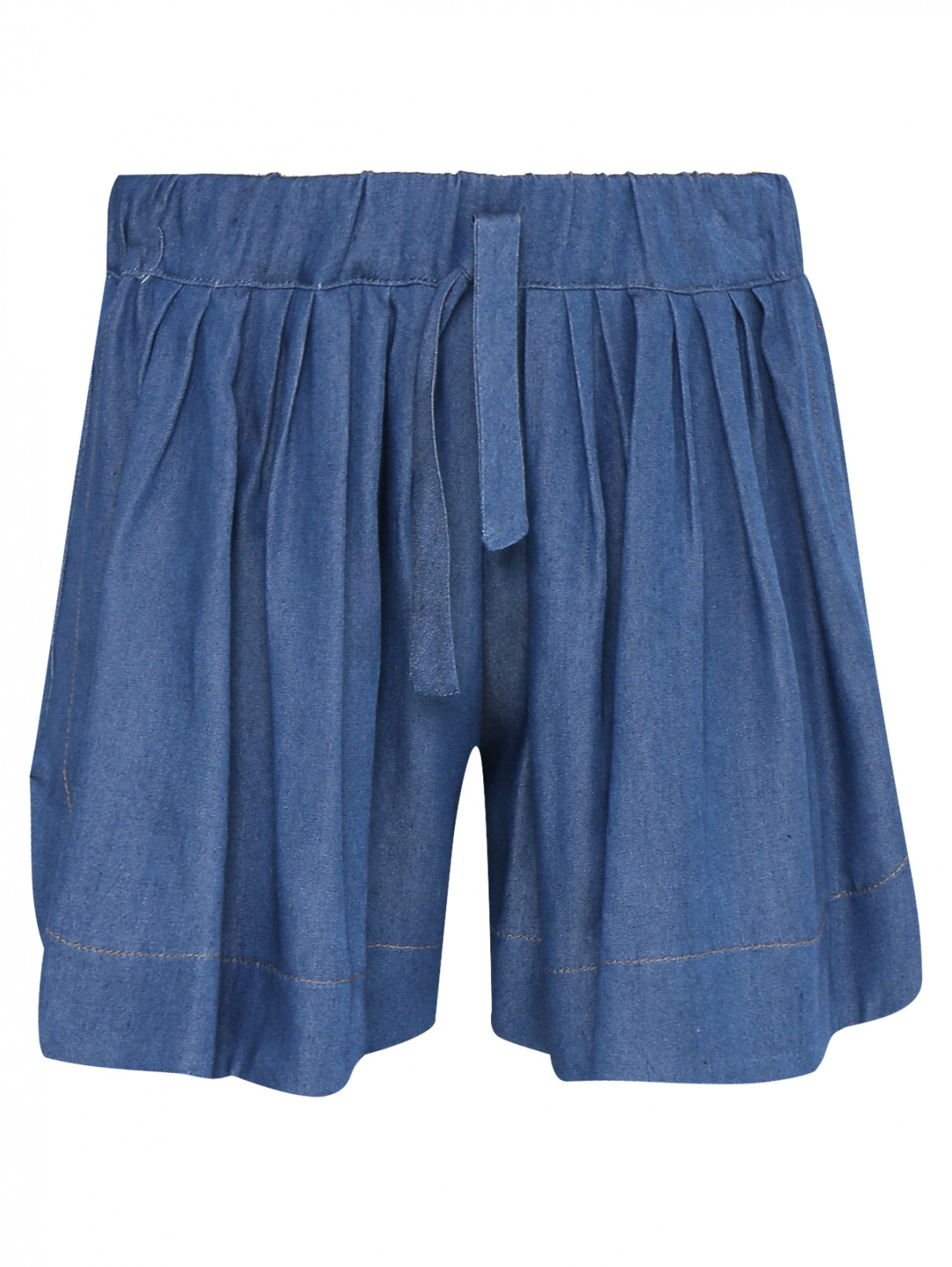 Юбка-шорты из вискозы Aletta  –  Общий вид  – Цвет:  Синий