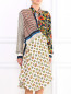 Платье-рубашка из шелка с узорами Jean Paul Gaultier  –  Модель Верх-Низ