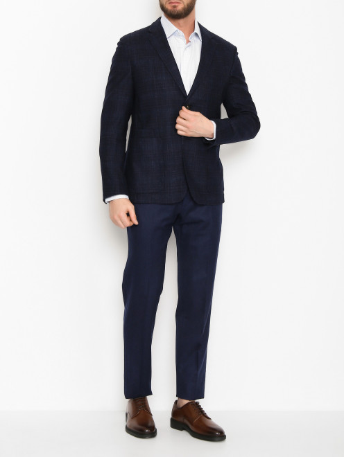 Брюки из шерсти прямого кроя с карманами Ermenegildo Zegna - МодельОбщийВид