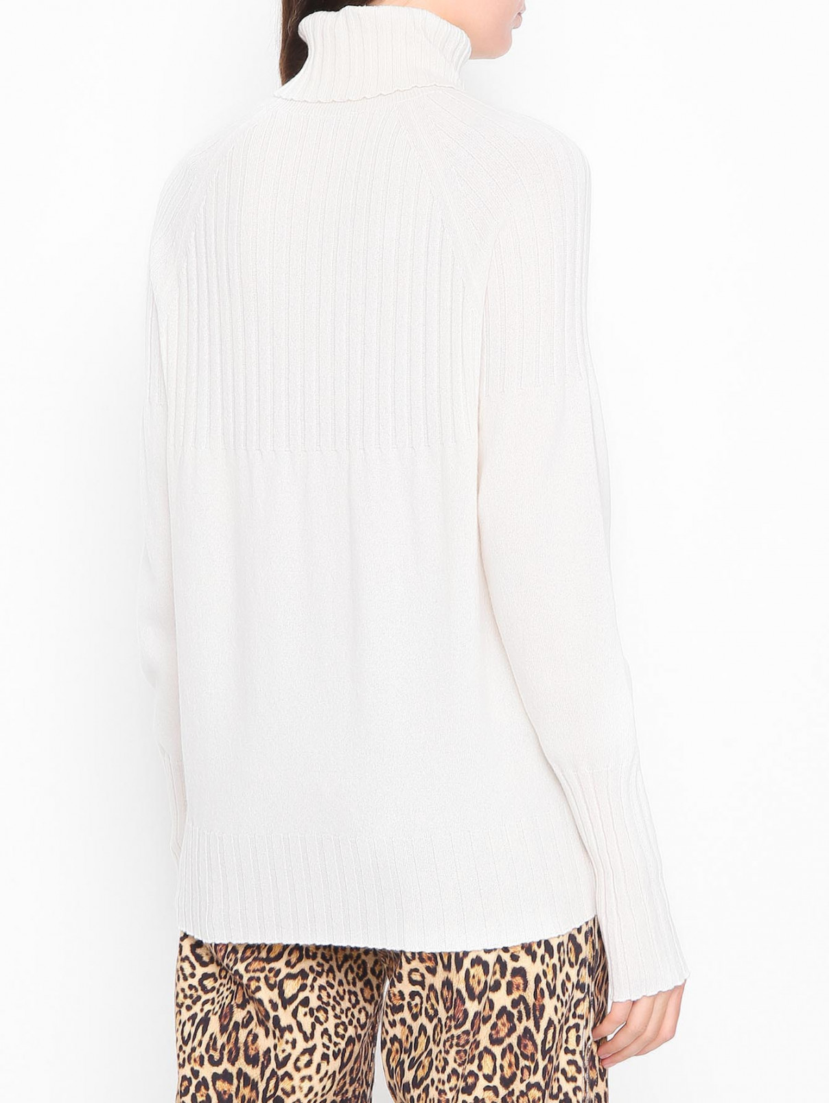 Однотонный свитер из кашемира Malo  –  МодельВерхНиз1  – Цвет:  Белый