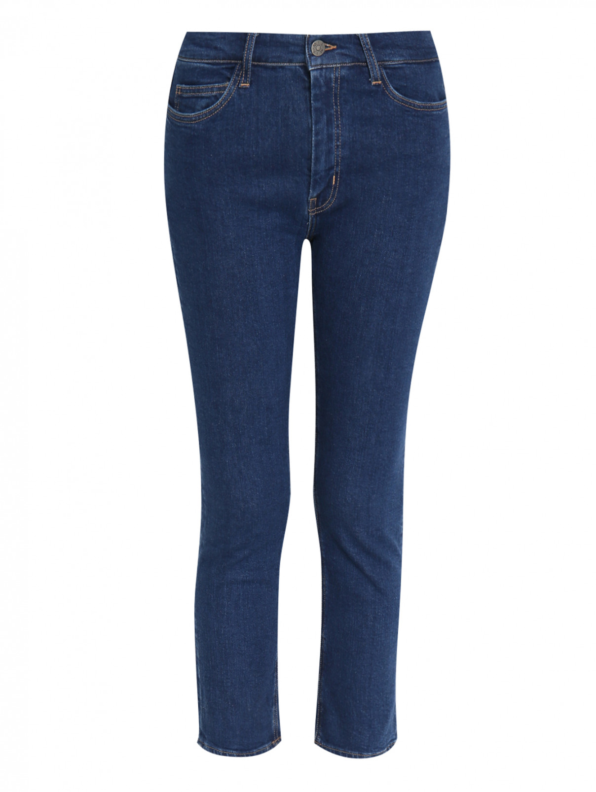 Укороченные джинсы из эластичного денима M.i.h Jeans  –  Общий вид  – Цвет:  Синий