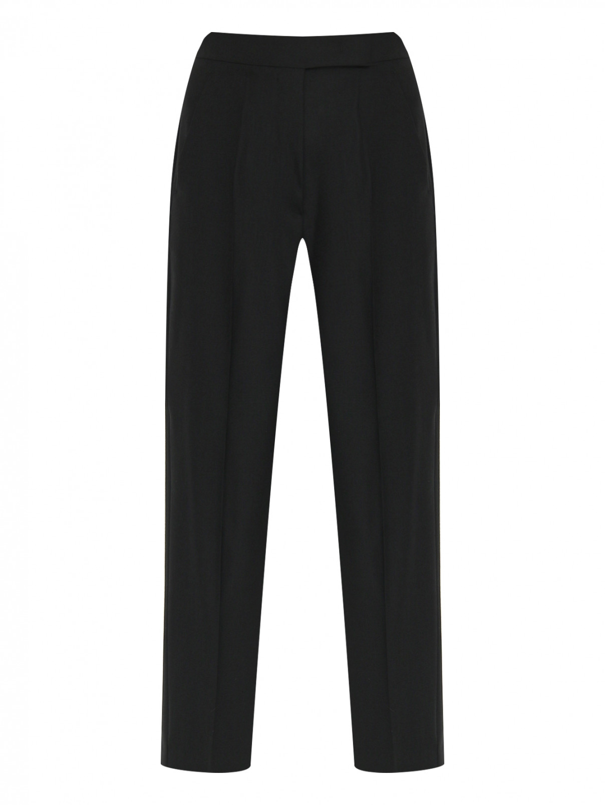 Укороченные брюки из смешанной шерсти Max Mara  –  Общий вид  – Цвет:  Черный