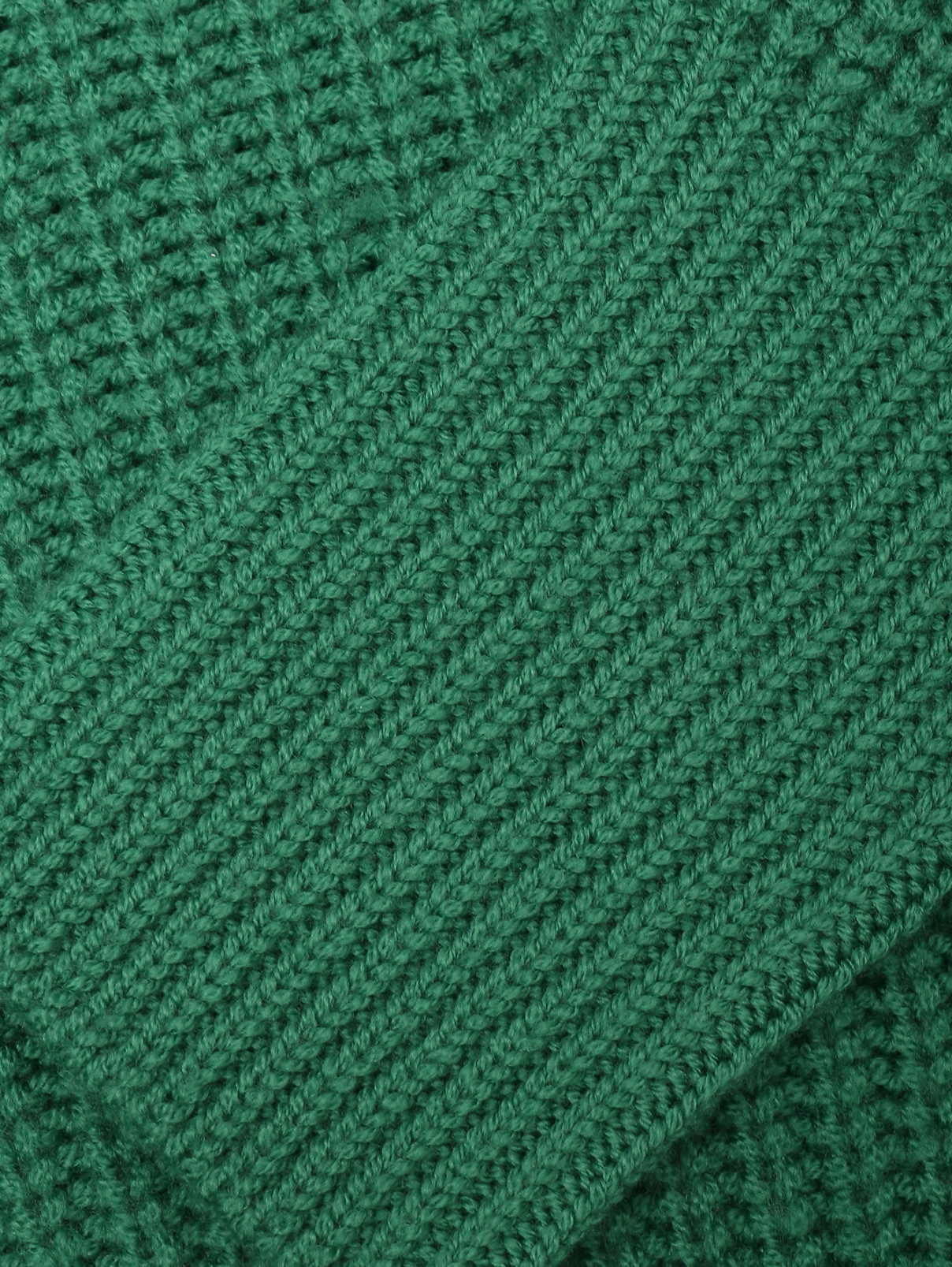 Джемпер крупной вязки с кружевной отделкой Ermanno Firenze  –  Деталь  – Цвет:  Зеленый