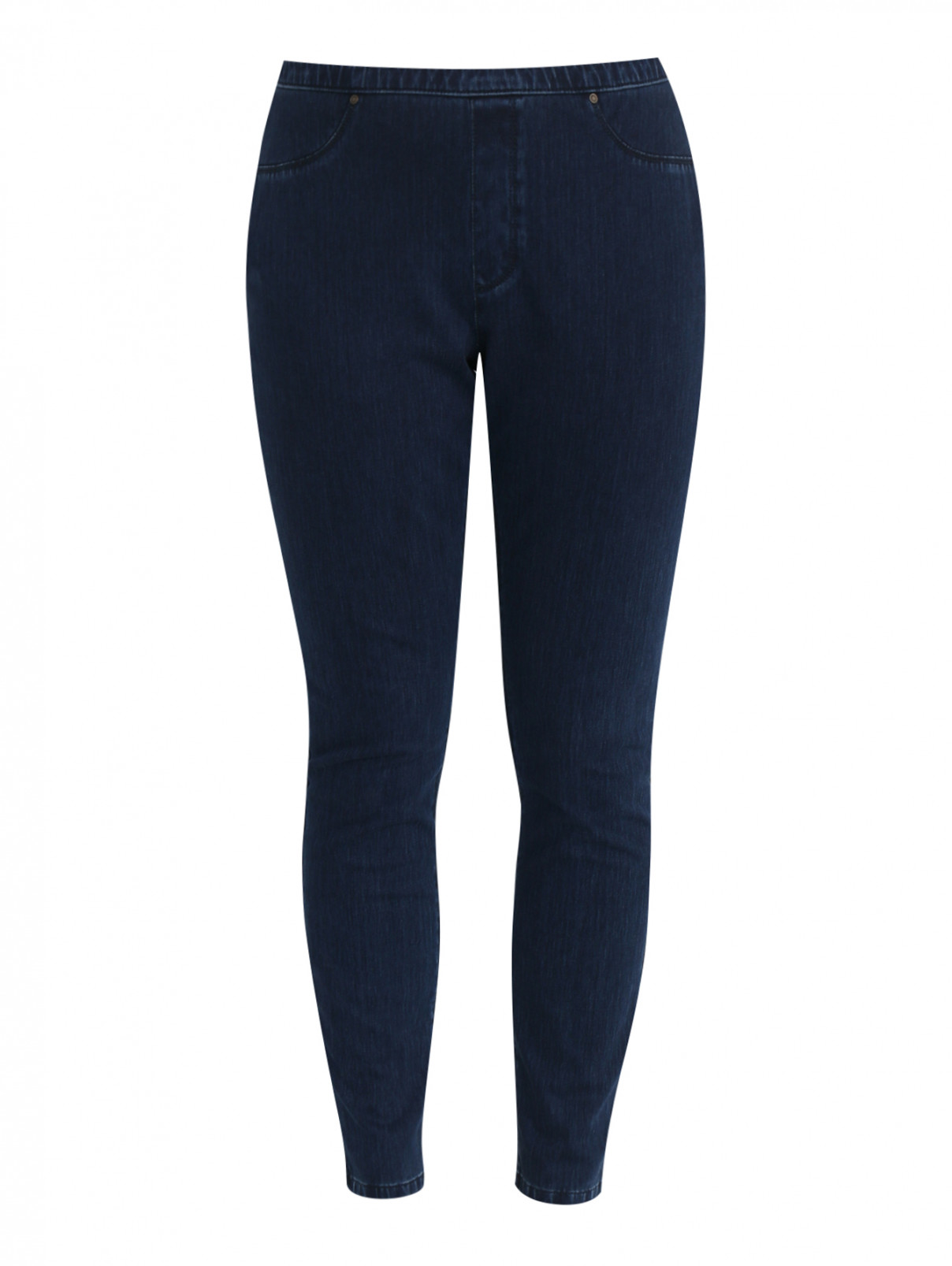Узкие джинсы из эластичного денима Marina Sport  –  Общий вид  – Цвет:  Синий