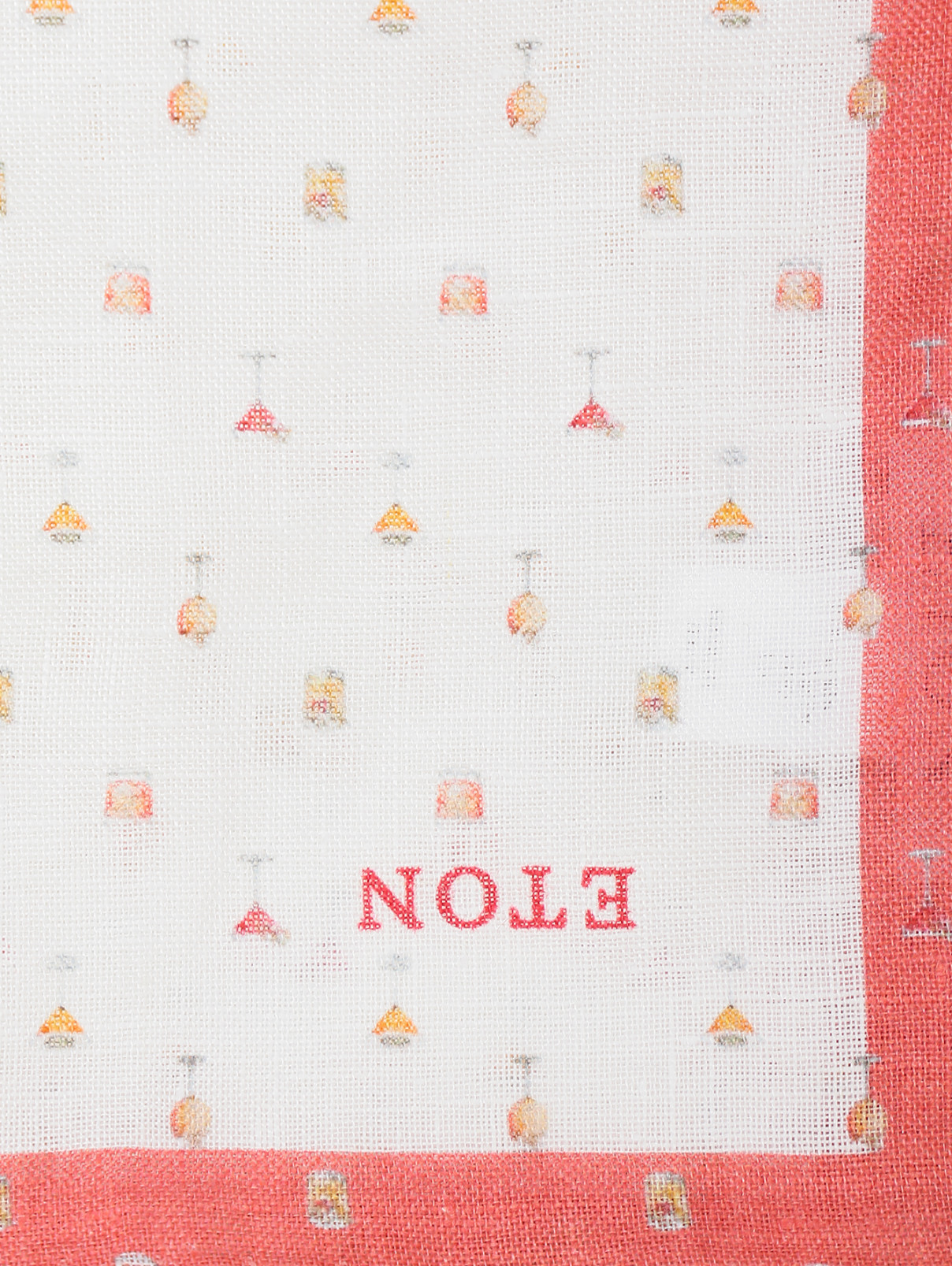 Карманный платок из льна с узором Eton  –  Деталь  – Цвет:  Белый
