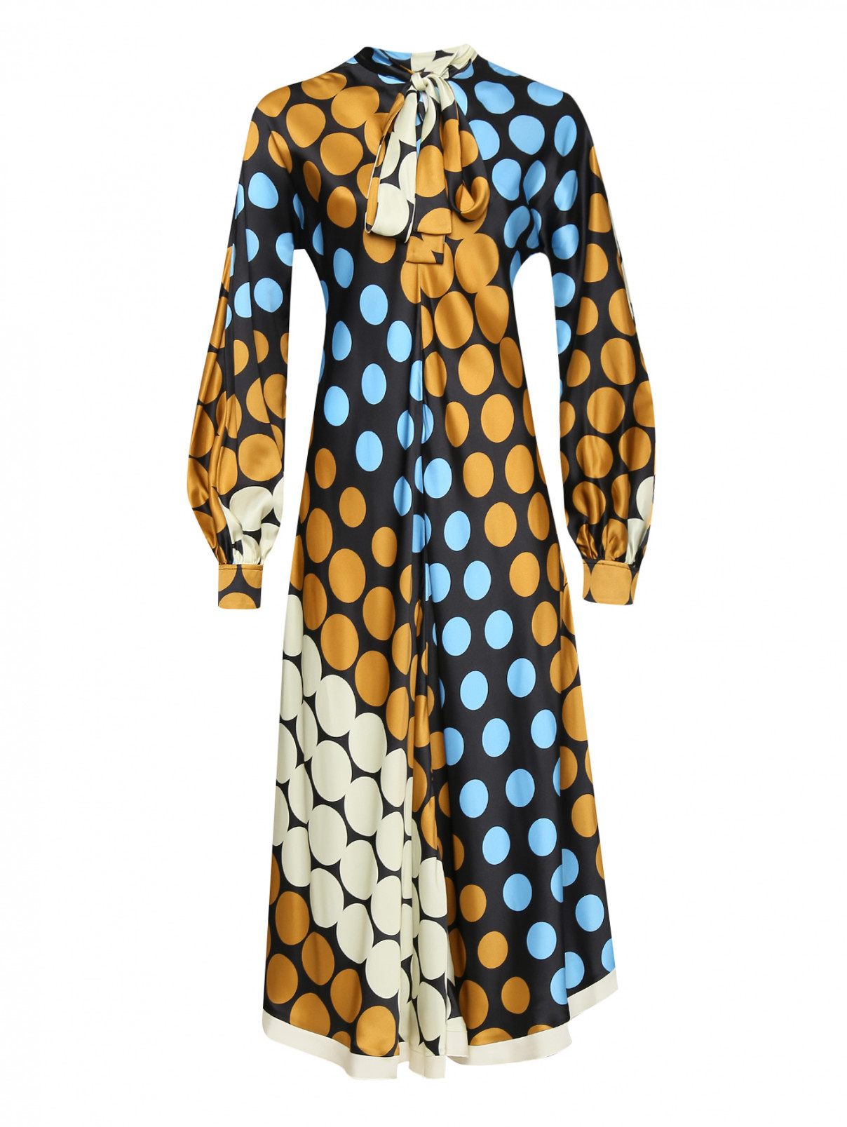 Платье-миди свободного кроя с узором горох Marni  –  Общий вид  – Цвет:  Узор