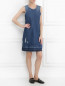 Платье-трапеция из плотного денима с потертостями J Brand  –  Модель Общий вид
