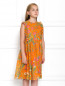 Платье хлопковое с цветочным узором Gucci  –  МодельВерхНиз