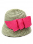 Шляпа из соломы с бантом MiMiSol  –  Общий вид