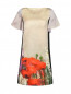 Платье-трапеция из смешанного шелка с узором Antonio Marras  –  Общий вид
