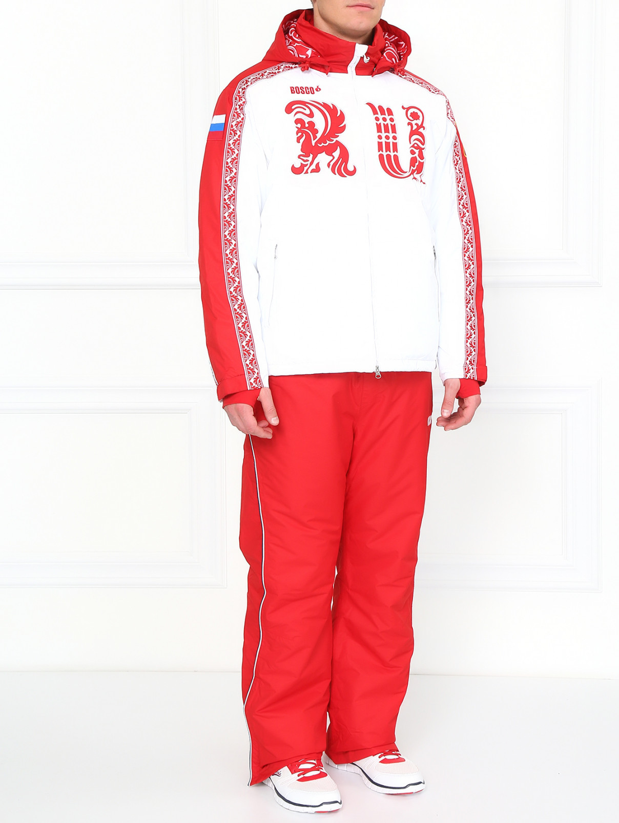 Лыжные брюки на резинке BOSCO  –  Модель Общий вид  – Цвет:  Красный