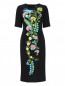 Платье декорированное вышивкой Andrew GN  –  Общий вид