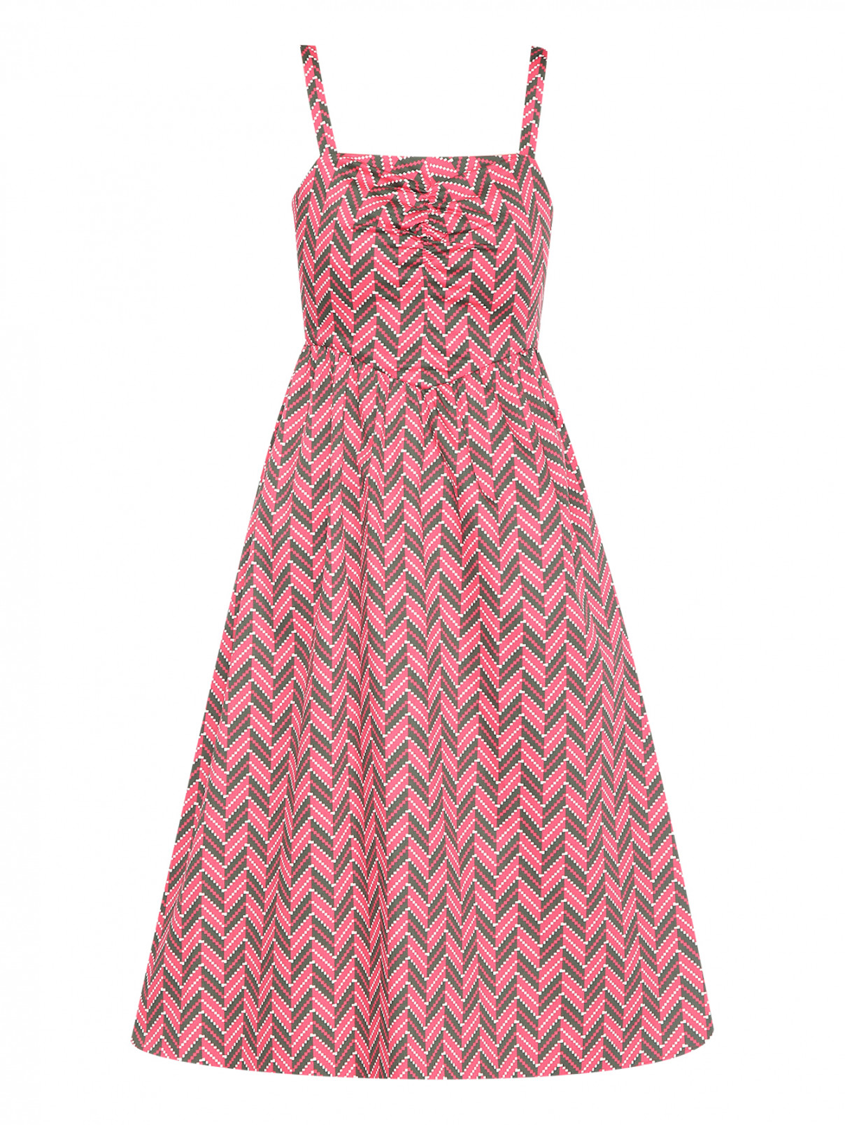 Платье из хлопка с узором Max&Co  –  Общий вид  – Цвет:  Узор
