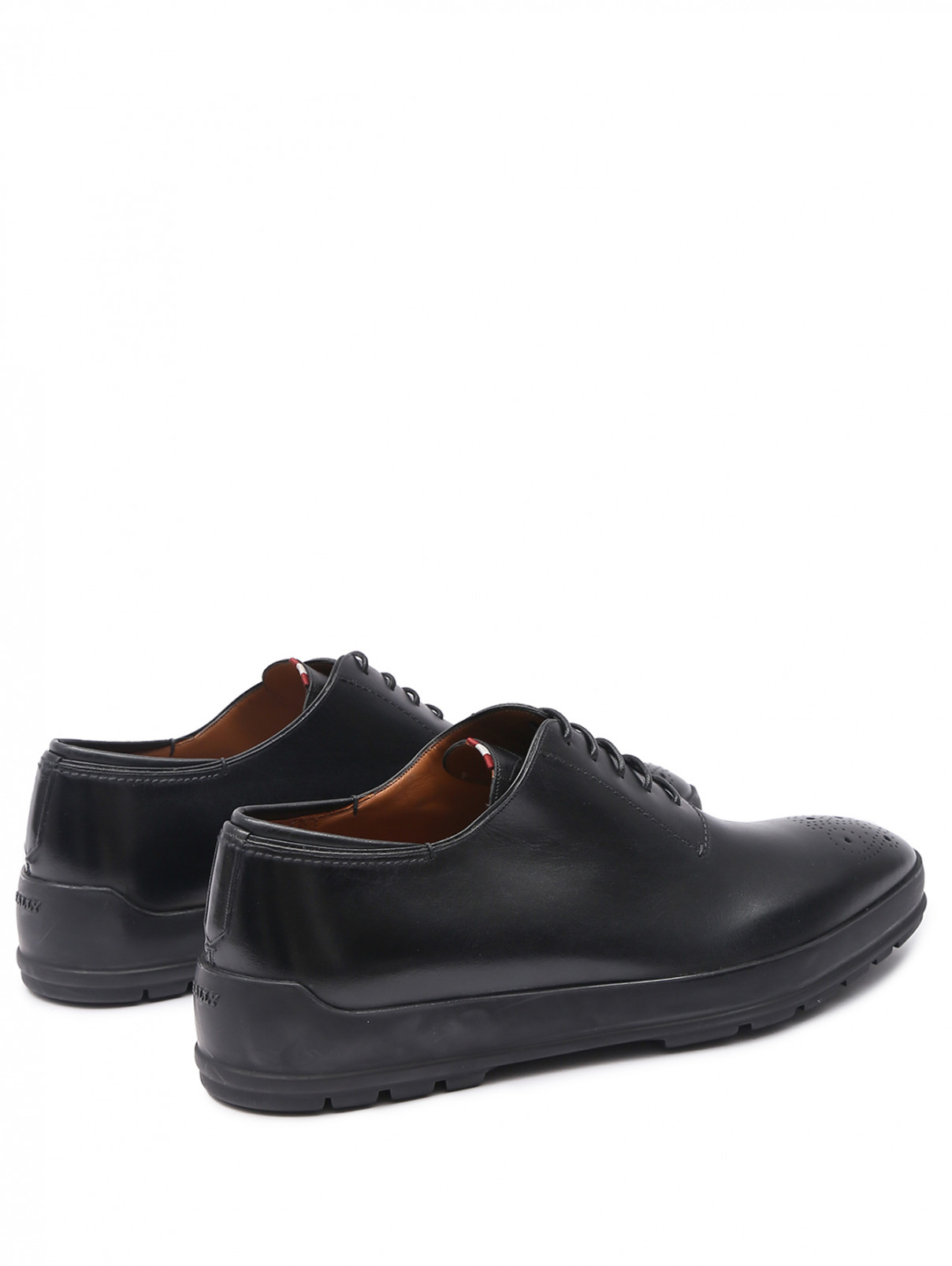 Туфли из гладкой кожи на шнурках Bally  –  Обтравка2  – Цвет:  Черный