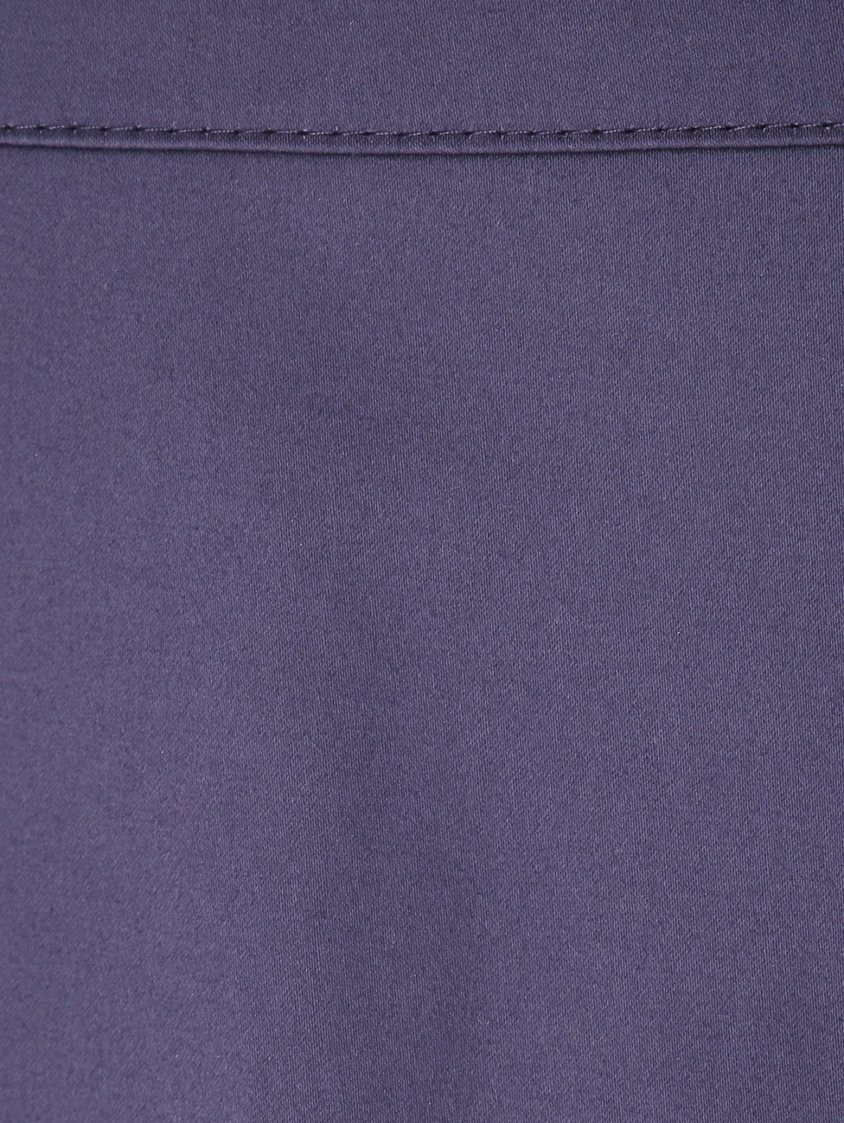 Однотонная юбка из хлопка Persona by Marina Rinaldi  –  Деталь  – Цвет:  Синий