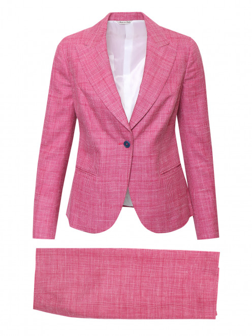 Костюм с юбкой из ткани в клетку Ermenegildo Zegna - Общий вид